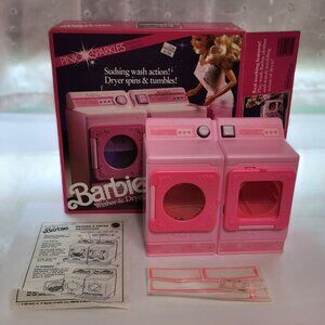 Barbie Pink Sparkles Washer & Dryer Set CIB